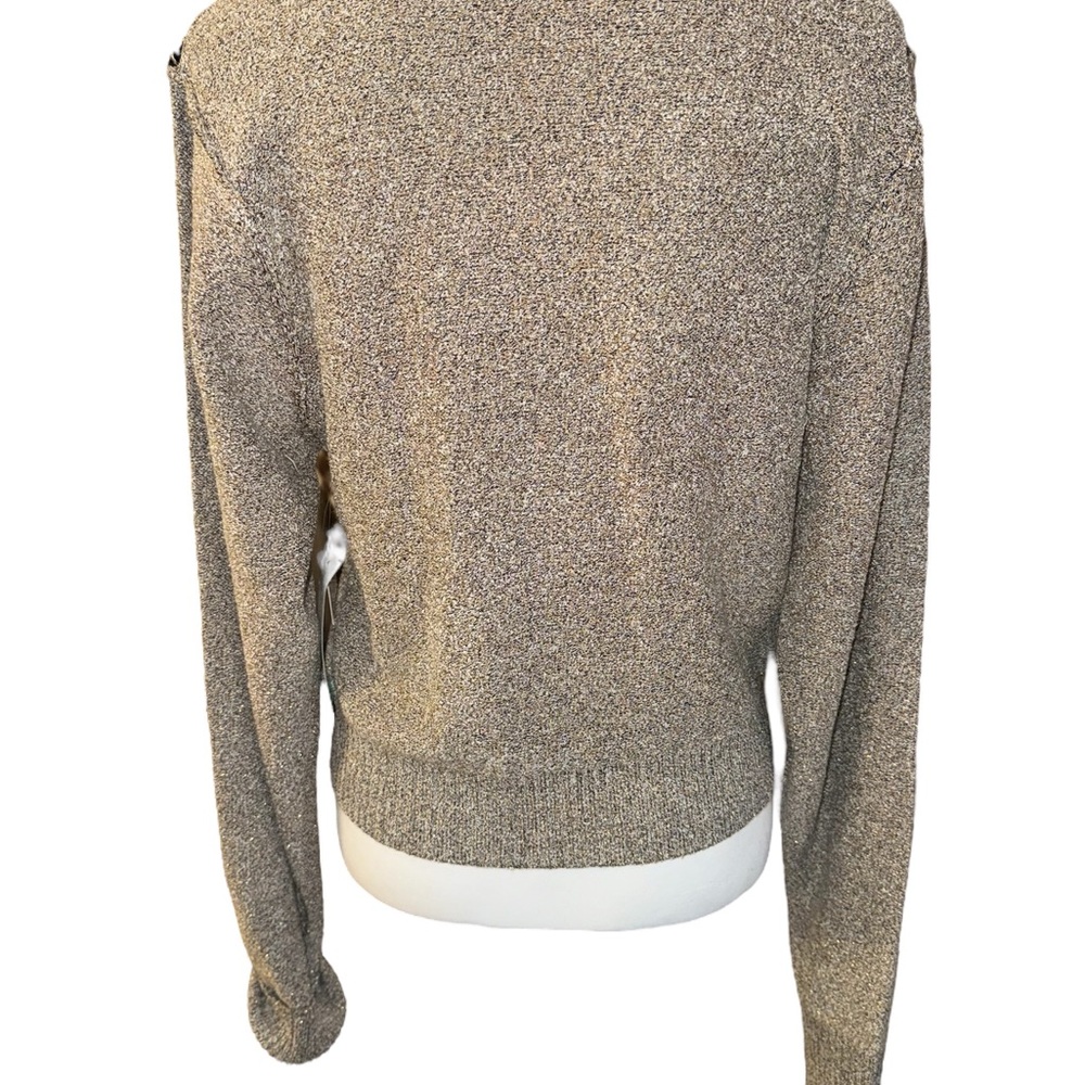 Free People Going For Gold Faux Wrap Sweater women’s sz Large new nwt - Picture 5 of 16